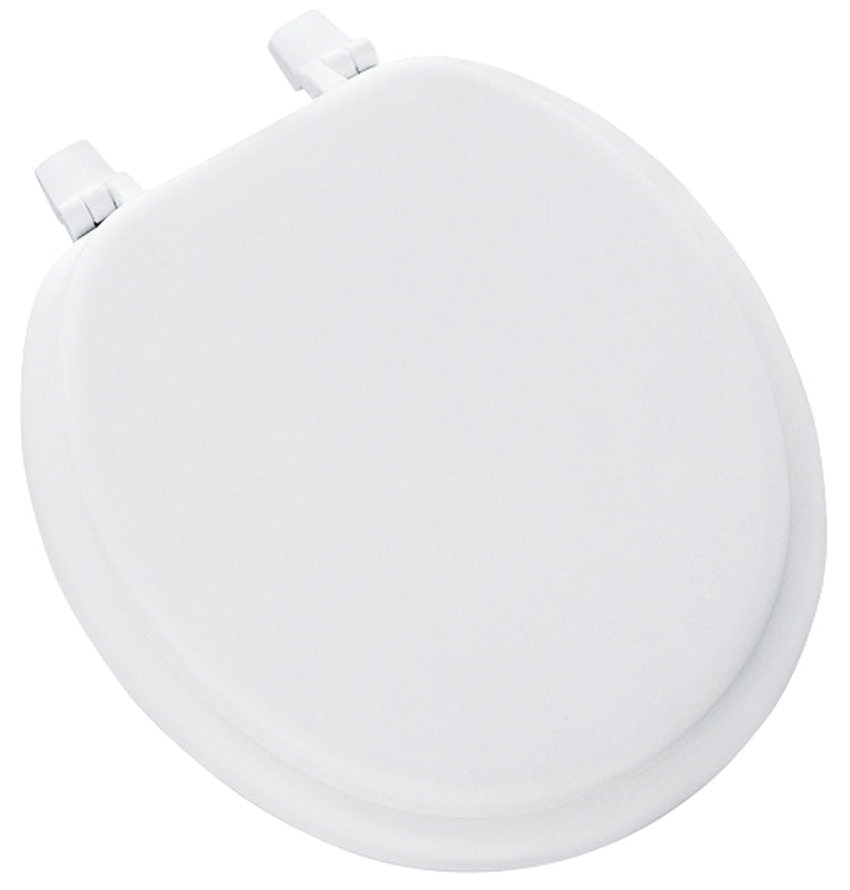 MAYFAIR Mayfair 11-000 Toilet Seat, Round, Plastic, White, Top-Tite Hinge PLUMBING, HEATING & VENTILATION MAYFAIR