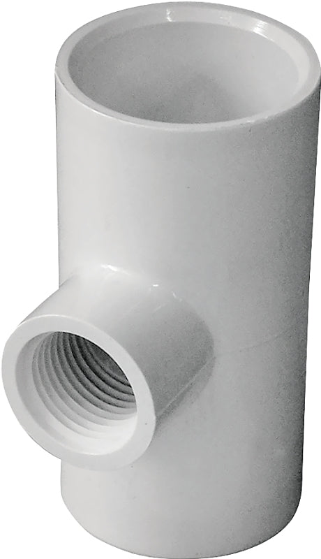 IPEX USA LLC-CANPLAS IPEX 435865 Pipe Tee, 1 x 1/2 in, Socket x Socket x FPT, PVC, White, SCH 40 Schedule, 150 psi Pressure LAWN & GARDEN IPEX USA LLC-CANPLAS
