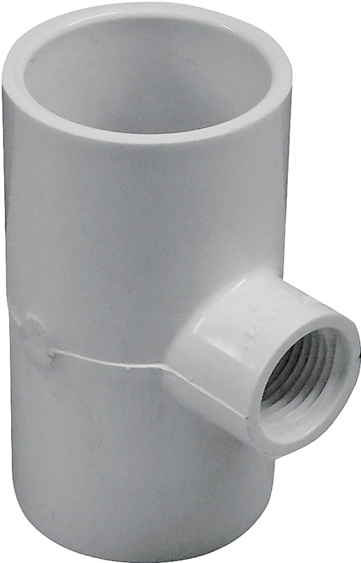 IPEX USA LLC-CANPLAS IPEX 035869 Reducing Tee, 1-1/4 x 1-1/4 x 1/2 in, Socket x Socket x FNPT, PVC, White, SCH 40 Schedule LAWN & GARDEN IPEX USA LLC-CANPLAS