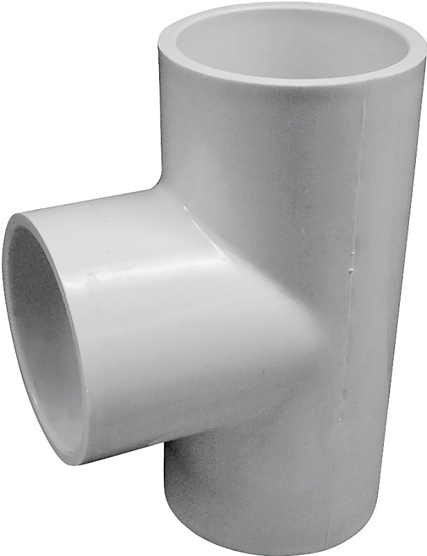 IPEX USA LLC-CANPLAS IPEX 035781 Tee, 2-1/2 in, Socket, PVC, White, SCH 40 Schedule, 300 psi Pressure