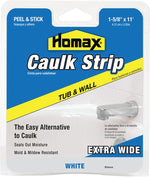 HOMAX Homax 34040 Caulking Strip, White, 120 deg F, 1-5/8 in W X 11 ft L PAINT HOMAX