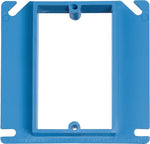 CARLON Carlon A410R-CAR Electrical Box Cover, 4 in L, 4 in W, Square, 1-Gang, PVC, Blue ELECTRICAL CARLON
