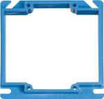 CARLON Carlon A420RR Electrical Box Cover, 4 in L, 4 in W, Square, 2-Gang, Blue, PVC ELECTRICAL CARLON