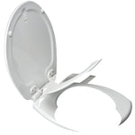 BEMIS Bemis 83SLOWA Toilet Seat, 16-1/2 in L, 2.38 in W, 10 in H, Round, Wood, White, Twist Hinge PLUMBING, HEATING & VENTILATION BEMIS