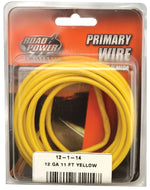 COLEMAN CABLE Road Power 55671733/12-1-14 Electrical Wire, 12 AWG Wire, 25/60 VAC/VDC, Copper Conductor, Yellow Sheath, 11 ft L AUTOMOTIVE COLEMAN CABLE