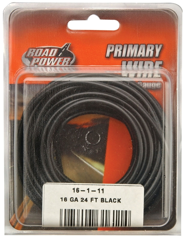 COLEMAN CABLE Road Power 55666633/16-1-11 Electrical Wire, 16 AWG Wire, 1-Conductor, 25/60 VAC/VDC, Copper Conductor, Black Sheath AUTOMOTIVE COLEMAN CABLE