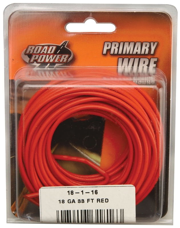COLEMAN CABLE CCI 55667433 Building Wire, 18 AWG Wire, 1 -Conductor, 33 ft L, PVC Insulation, Red Sheath AUTOMOTIVE COLEMAN CABLE