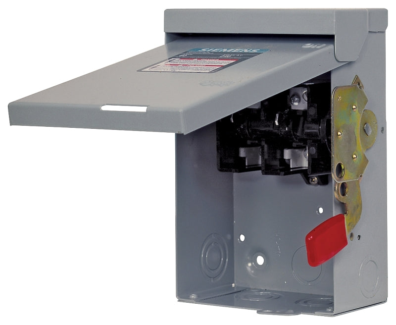 SIEMENS Siemens LNF222RAU Safety Switch, 2 -Pole, 60 A, 240 V, Manual Actuator, Lug Terminal, Gray ELECTRICAL SIEMENS