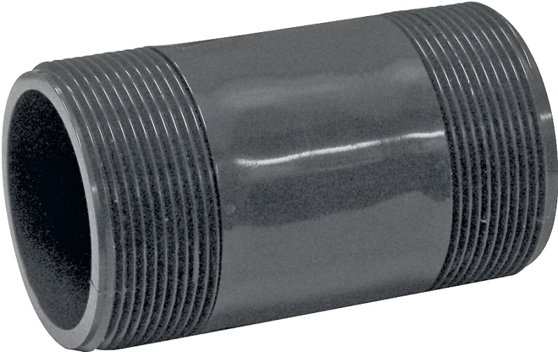GENOVA USA Genova 300 Series P-2-4 Pipe Nipple, 2 in, MIP, PVC, Gray, SCH 80 Schedule, 4 in L PLUMBING, HEATING & VENTILATION GENOVA USA