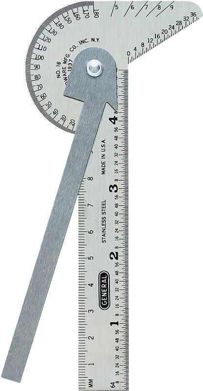 GENERAL General 16ME Multi-Use Rule and Gauge, Stainless Steel