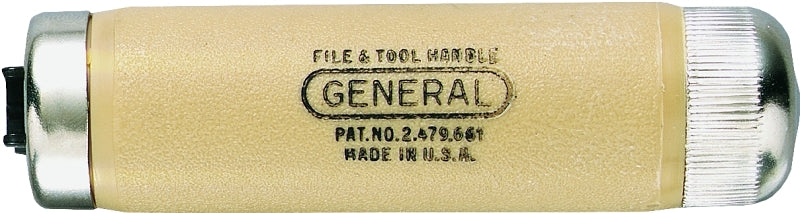 GENERAL General 890 File and Tool Handle, 1-1/16 in Dia, 4-1/8 in L, Steel