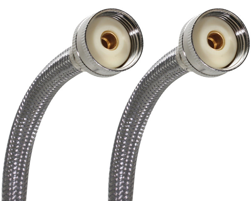FLUIDMASTER Fluidmaster 9WM60P2 Washing Machine Discharge Hose, 3/4 in OD, 3/4 in ID, 60 in L, Female, Stainless Steel PLUMBING, HEATING & VENTILATION FLUIDMASTER