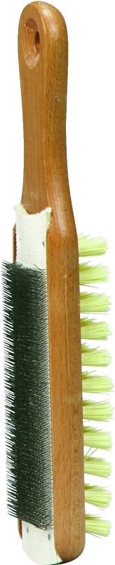 NICHOLSON Crescent Nicholson 21467 File Card and Brush, Steel/Wood, 10 in L