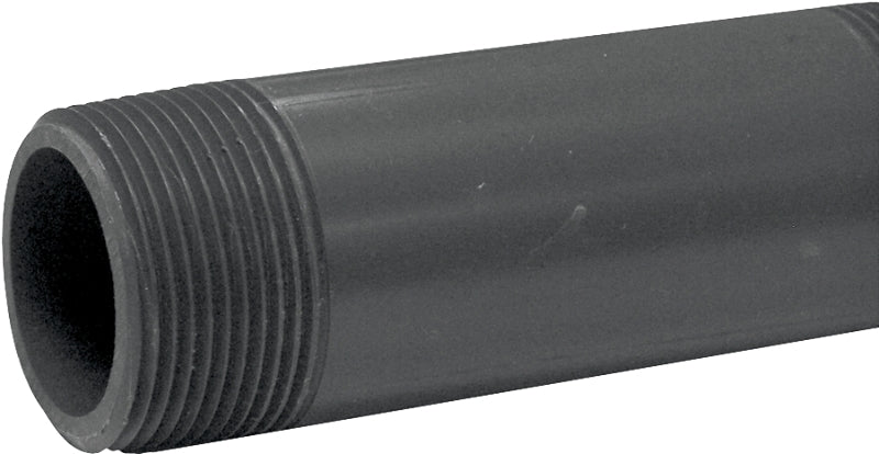 GENOVA USA Genova P-114-4 Pipe Nipple, 1-1/4 in, MIP x MIP, PVC, Gray, SCH 80 Schedule, 4 in L PLUMBING, HEATING & VENTILATION GENOVA USA