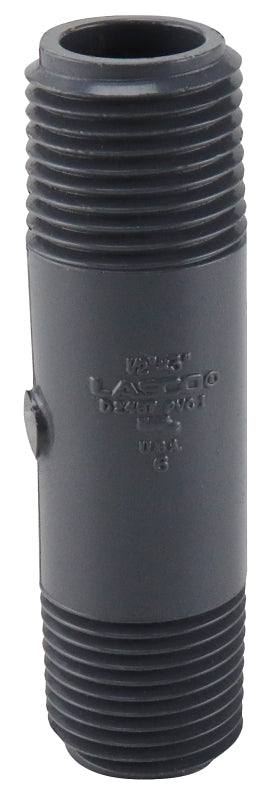 GENOVA USA Genova 300 Series P-12-3 Pipe Nipple, 1/2 in, MIP, PVC, Gray, SCH 80 Schedule, 3 in L PLUMBING, HEATING & VENTILATION GENOVA USA