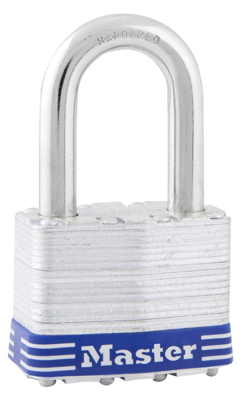 MASTER LOCK Master Lock 5DLF Padlock, 2 in W Body, Keyed Different Key, 3/8 in Dia Shackle, 1-1/2 in H Shackle, Boron Alloy Shackle