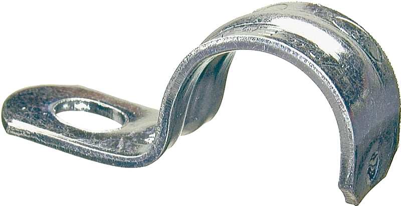 HALEX Halex 26155 1-Hole EMT Conduit Strap, 1-1/2 in, 1 in L, Steel, Galvanized, 2/BAG