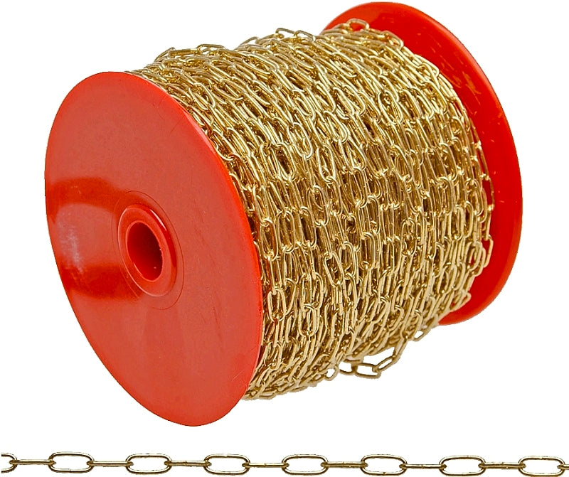 CAMPBELL CHAIN Campbell 0710717 Clock Chain, 7, 82 ft L, 15 lb Working Load, Brass