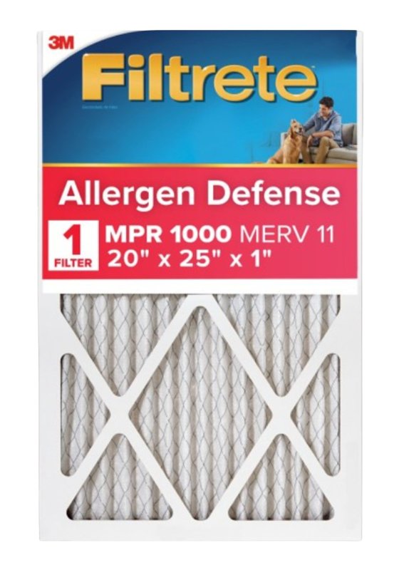 FILTRETE Filtrete 9803-2PK-HDW Air Filter, Electrostatic, 1 in Thick, 25 in L, 20 in W, 11 MERV, 1000 um MPR