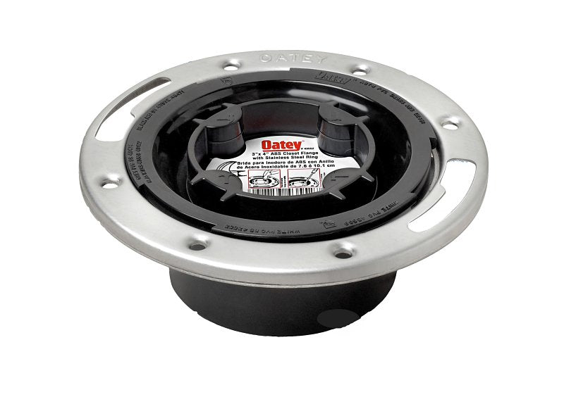 OATEY Oatey 43552 Closet Flange, 3, 4 in Connection, ABS, Black, For: 3 in SCH 40 DWV Pipes PLUMBING, HEATING & VENTILATION OATEY