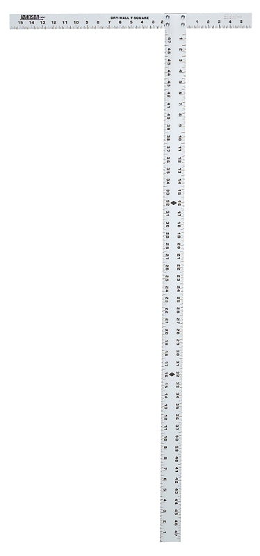 HULTAFORS Johnson JTS48 Drywall T-Square, 1/8 in Graduation, Aluminum TOOLS HULTAFORS