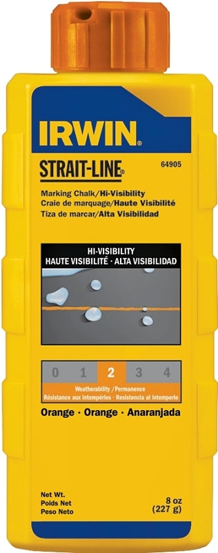IRWIN Irwin STRAIT-LINE 64905 Marking Chalk Refill, Orange, Temporary