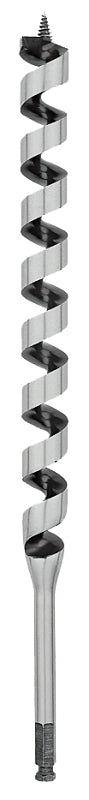 IRWIN Irwin 3043014 Auger Drill Bit, 1-1/8 in Dia, 17 in OAL, Twist Flute, 1-Flute, 7/16 in Dia Shank TOOLS IRWIN
