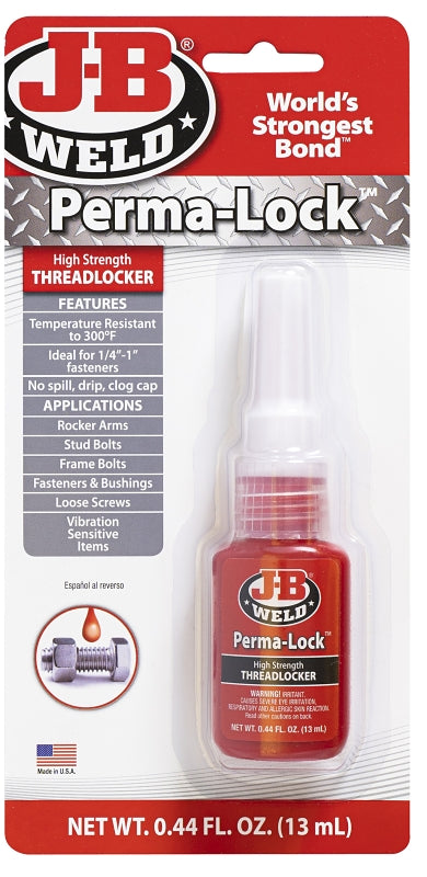 J-B WELD J-B Weld 27113 Threadlocker, Liquid, Mild Organic, Red, 13 mL, Bottle AUTOMOTIVE J-B WELD