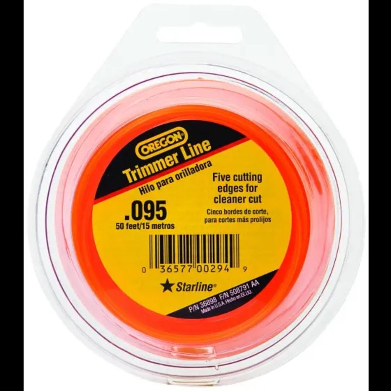 OREGON Oregon 619768/36898 Trimmer Line, 0.095 in Dia, 50 ft L, Co-Polymer