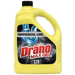 DRANO Drano Max Gel 00109 Clog Remover, Gel, Natural, Bleach, 128 oz Bottle PLUMBING, HEATING & VENTILATION DRANO