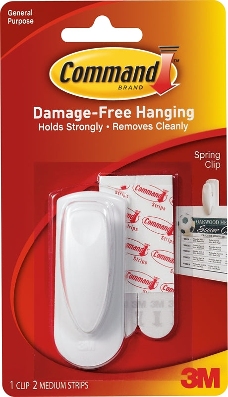 COMMAND Command 17005 Spring Clip, Plastic, White ELECTRICAL COMMAND