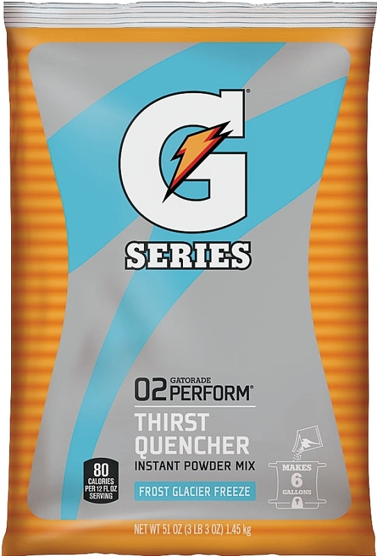 GATORADE Gatorade 33676 Thirst Quencher Instant Powder Sports Drink Mix, Powder, Glacier Freeze Flavor, 51 oz Pack