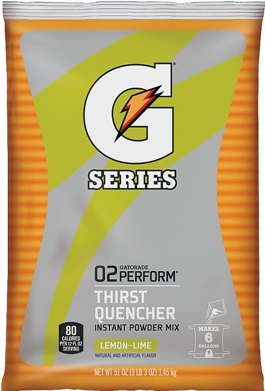 GATORADE Gatorade 03967 Thirst Quencher Instant Powder Sports Drink Mix, Powder, Lemon Lime, 51 oz Pack