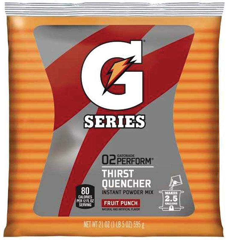 GATORADE Gatorade 33691 Thirst Quencher Instant Powder Sports Drink Mix, Powder, Fruit Punch Flavor, 21 oz Pack