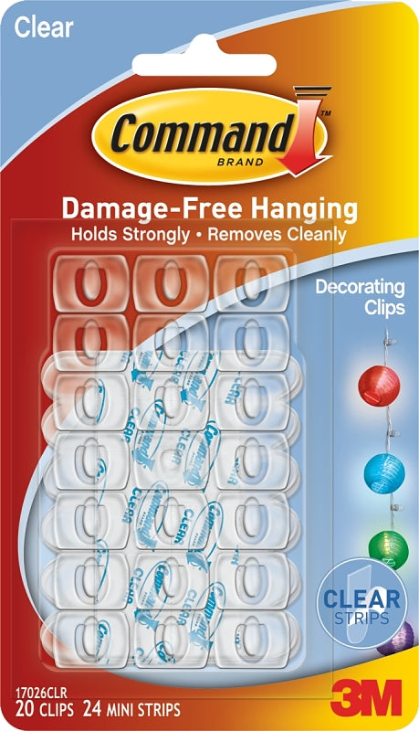COMMAND Command 17026CLR Decorating Clip, Plastic, Clear HARDWARE & FARM SUPPLIES COMMAND