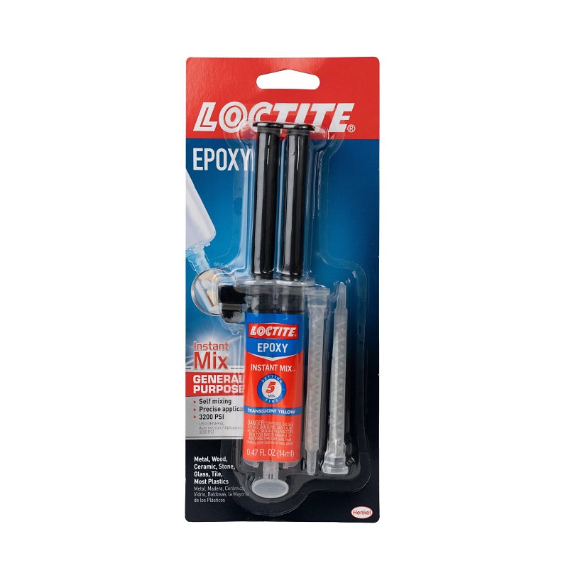 LOCTITE Loctite 1365868 2-Part Epoxy, Clear, Liquid, 0.47 oz Syringe