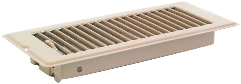 US HARDWARE US Hardware V-057IB Floor Register, 4 in W Duct Opening, 10 in H Duct Opening, 1-5/16 in L, Steel, Brown