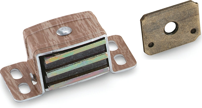 AMEROCK Amerock BP9798AW Magnetic Catch, 2-1/16 in L x 1 in W Catches, Aluminum, Woodgrain