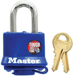 MASTER LOCK Master Lock 312D Padlock, 1-9/16 in W Body, Keyed Different Key, 9/32 in Dia Shackle, 1-1/16 in H Shackle, Steel Shackle
