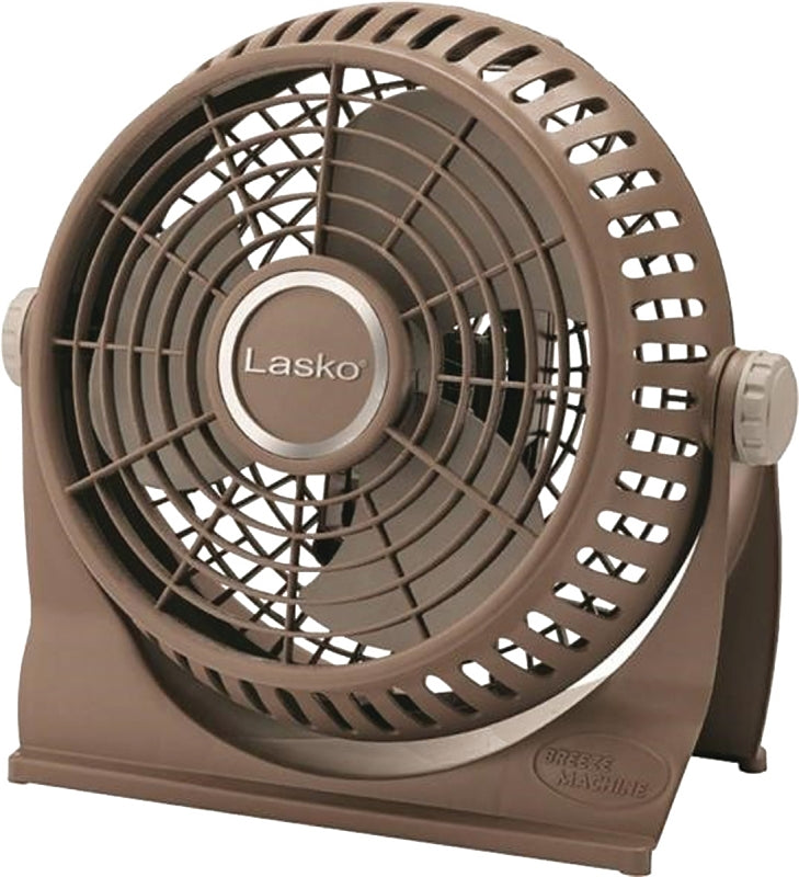 LASKO Lasko Breeze Machine 505 Desk Fan, 120 V, 10 in Dia Blade, 2-Speed, 435 cfm Air, Brown