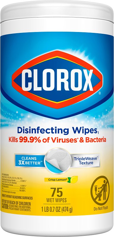 CLOROX Clorox 01628 Disinfecting Wipes Can, Liquid, Citrus, White CLEANING & JANITORIAL SUPPLIES CLOROX