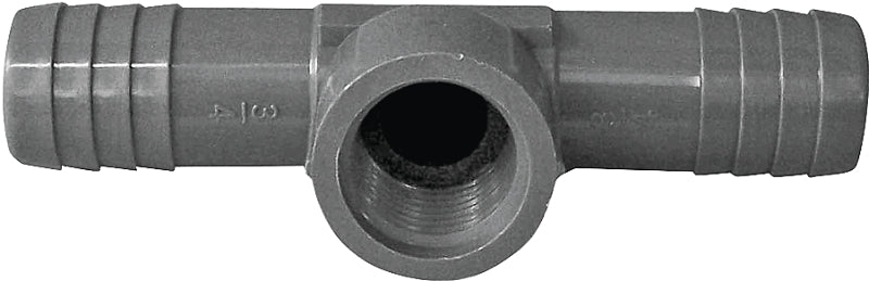 BOSHART INDUSTRIES Boshart UPVCFRT-070705 Combination Hose Reducing Tee, 3/4 x 1/2 in, Insert x Insert x FPT, PVC, Black PLUMBING, HEATING & VENTILATION BOSHART INDUSTRIES