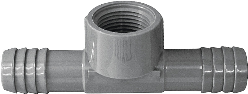 BOSHART INDUSTRIES Boshart UPVCTFT-10 Combination Hose Tee, 1 in, Insert x Insert x FPT, PVC, Black