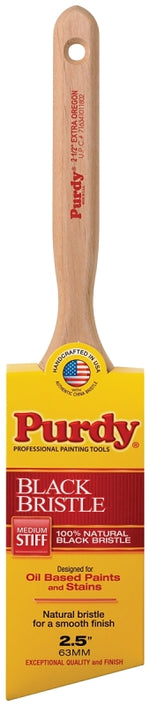 PURDY Purdy 144116025 Paint Brush, 2-1/2 in W, Angular Brush, 2-7/8 in L Bristle, China Bristle, Fluted Handle PAINT PURDY