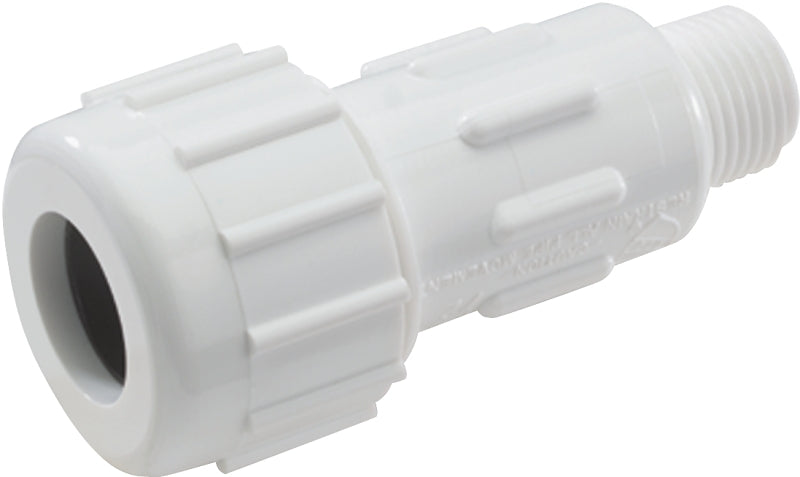 B & K INDUSTRIES NDS CPA-2000 Pipe Adapter, 2 in, Compression x MPT, PVC, White, SCH 40 Schedule, 150 psi Pressure PAINT B & K INDUSTRIES