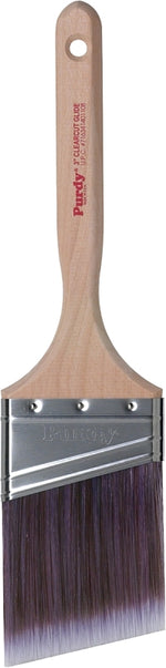 PURDY Purdy 144152130 Paint Brush, 3 in W, Angular Brush, 3-3/16 in L Bristle, Nylon/Polyester Bristle, Fluted Handle PAINT PURDY