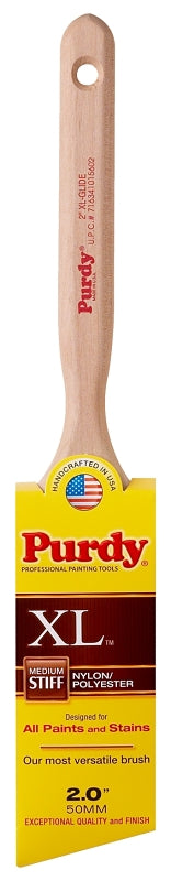 PURDY Purdy 152320 Trim Brush, Hardwood Handle, 2 in W, Nylon/Polyester Bristle, Fluted Handle PAINT PURDY