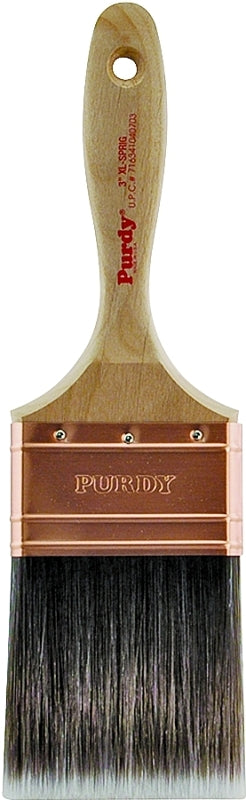 PURDY Purdy 144380330 Paint Brush, 3 in W, Flat Brush, 3-3/16 in L Bristle, Nylon/Polyester Bristle, Beaver Tail Handle PAINT PURDY