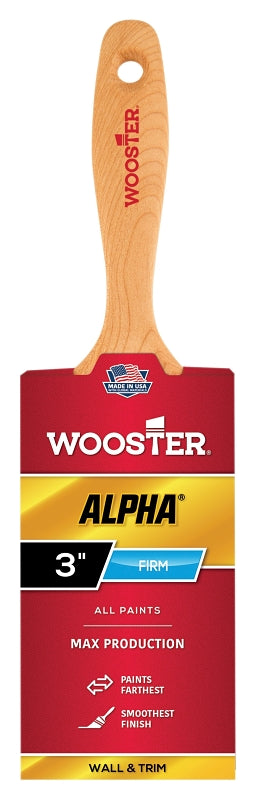 WOOSTER BRUSH Wooster 4233-3 Paint Brush, 3 in W, 3-3/16 in L Bristle, Varnish Handle