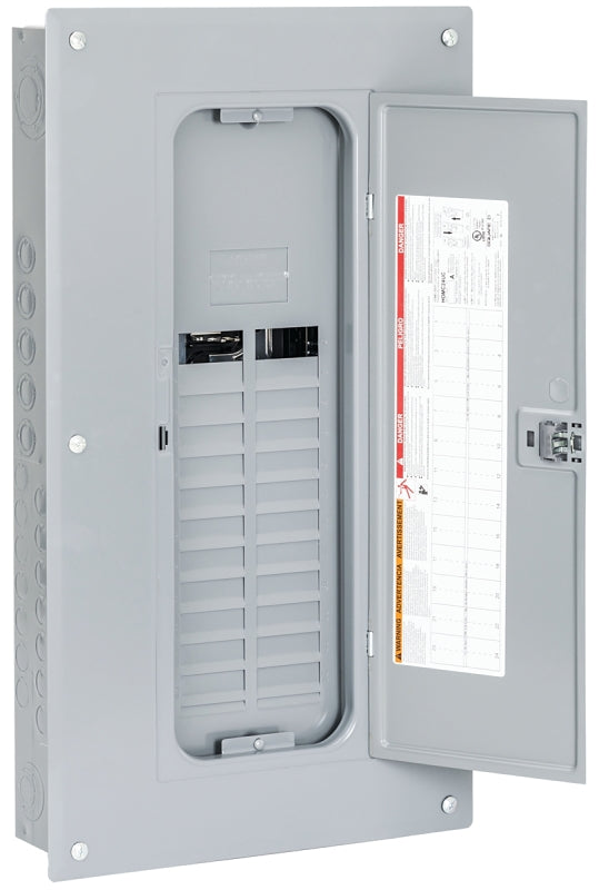 SQUARE D Square D Homeline HOM2040L125PC Load Center, 125 A, 20 -Space, 40 -Circuit, Main Lug, NEMA 1 Enclosure, Gray